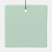 カスタマイズエレガント格子緑ピンク裁縫機 セラミックオーナメント (裏面)