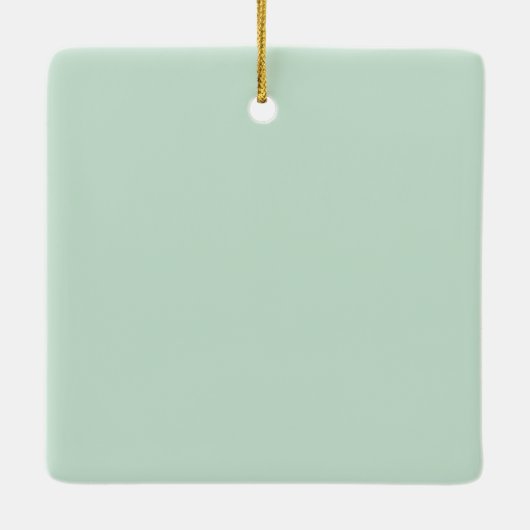 カスタマイズエレガント格子緑ピンク裁縫機 セラミックオーナメント (裏面)