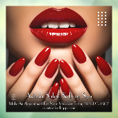 カスタマイズエレガント爪、 ネイル日スパメイクアップサロン ウィンドウサイン (シート3)