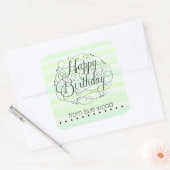 カスタマイズエレガント誕生日抱き枕 スクエアシール (封筒)