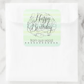 カスタマイズエレガント誕生日抱き枕 スクエアシール (バッグ)