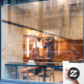 カスタマイズエレガント踊りペア ウィンドウサイン (カフェ窓)