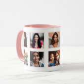 カスタマイズエレガントPhoto Collage Light Pastelピンク マグカップ (正面左)