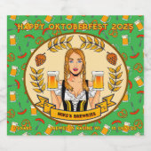 カスタマイズオクトーバーフェスト詳細ソーセージプレッツェル ビールラベル (シングルラベル)