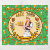 カスタマイズオクトーバーフェスト詳細ソーセージプレッツェル ビールラベル (シングルラベル)