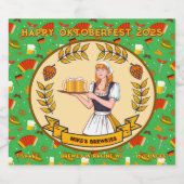 カスタマイズオクトーバーフェスト詳細ソーセージプレッツェル ビールラベル (シングルラベル)