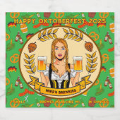 カスタマイズオクトーバーフェスト詳細ソーセージプレッツェル ビールラベル (シングルラベル)