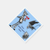 カスタマイズオズ、ブリキの男、トトのサルの魔法使い スタンダードカクテルナプキン (角)