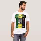 カスタマイズオバマジャマイカ色のTシャツ- Tシャツ (正面フル)
