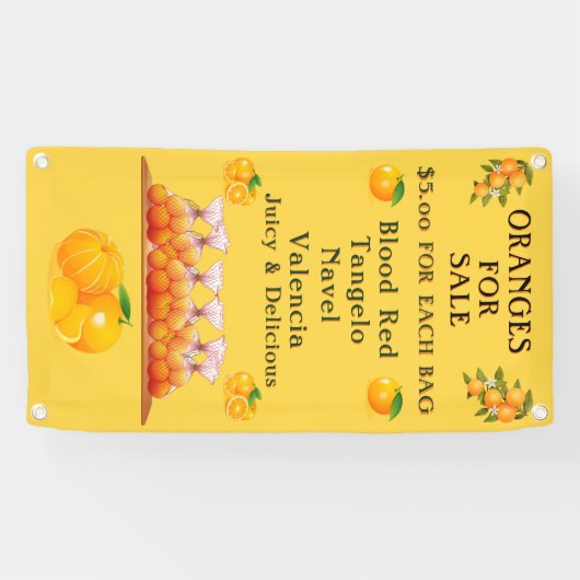 カスタマイズオレンジの多くの味の垂直 横断幕 (横)