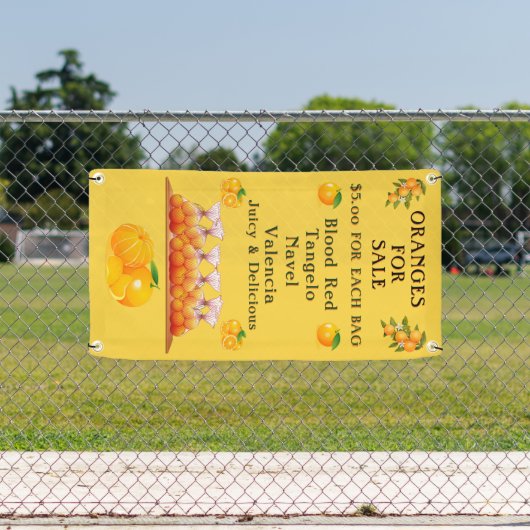 カスタマイズオレンジの多くの味の垂直 横断幕 (インサイチュ)