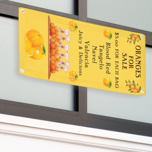 カスタマイズオレンジの多くの味の垂直 横断幕 (ビルの外側)