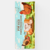 カスタマイズオーガニック農場生卵かごフリー 横断幕 (縦)