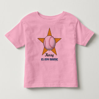 カスタマイズカスタマイズ野球の花形選手のTシャツ- トドラーTシャツ