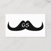カスタマイズカッコいい可能な白い黒いハンドルひげ 名刺 (裏面)