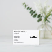 カスタマイズカッコいい可能な白い黒いハンドルひげ 名刺 (スタンド正面)