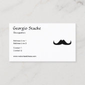 カスタマイズカッコいい可能な白い黒いハンドルひげ 名刺 (正面)