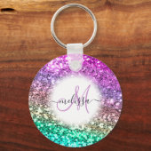 カスタマイズカラフルグリッター キーホルダー (正面)