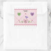 カスタマイズカラフル可能なキャンディハートバレンタイン スクエアシール (バッグ)