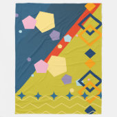 カスタマイズカラフル可能なジオメトリパターンブランケット フリースブランケット (正面)