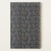 カスタマイズカラフル可能なジオメトリ折り紙の動物 プランナー手帳 (裏面)