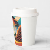 カスタマイズカラフル可能なヴィンテージダイナーレストラン 紙コップ (左)