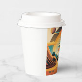 カスタマイズカラフル可能なヴィンテージダイナーレストラン 紙コップ (右)