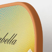 カスタマイズカラフル可能な抽象芸術波と山 ピックルボールラケット (左詳細)