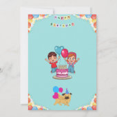 カスタマイズカラフル可能な誕生日パーティーの招待 招待状 (裏面)