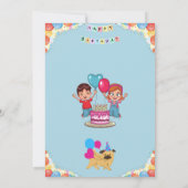 カスタマイズカラフル可能な誕生日パーティーの招待 招待状 (裏面)