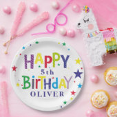 カスタマイズカラフル誕生日会紙プレート ペーパープレート (パーティー)