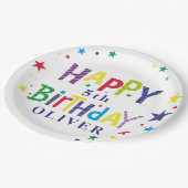 カスタマイズカラフル誕生日会紙プレート ペーパープレート (アングル)