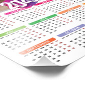 カスタマイズカラフルFamily Photo 2025カレンダー フォトプリント (角)