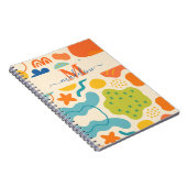 カスタマイズカラースプラッシュアブストラクトノート ノートブック (右側)