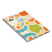 カスタマイズカラースプラッシュアブストラクトノート ノートブック (右側)