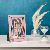 カスタマイズカリカチュア最高の顔フレンズBFF CUTE フォトプラーク (側面)