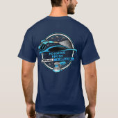 カスタマイズカーウォッシュクルー2行グラフィック Tシャツ (裏面)
