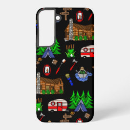 カスタマイズキャンプテーマ ハッピーキャンパー SAMSUNG GALAXY S22+ケース