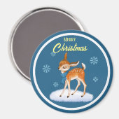 カスタマイズキュートクリスマステーマクラシックラウンド マグネット (正面/裏面)