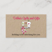 カスタマイズキルティングと裁縫 名刺 (正面)