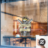 カスタマイズキング王室のクラウン理容師店 ウィンドウサイン (カフェ窓)