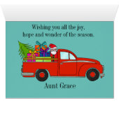 カスタマイズクラシック可能なクリスマスカー (内部横(下))