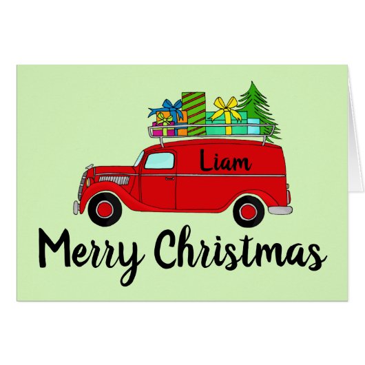 カスタマイズクラシック可能なクリスマスカー (正面横)