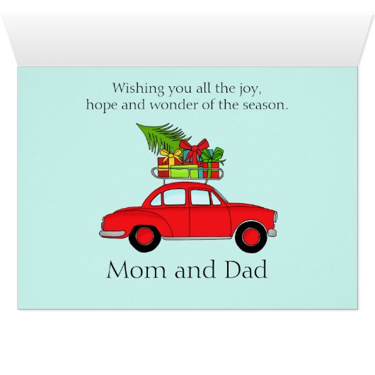 カスタマイズクラシック可能なクリスマスカー (内部横(下))