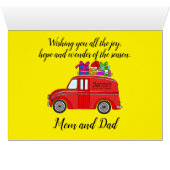 カスタマイズクラシック可能なクリスマスカー (内部横(下))