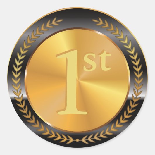 カスタマイズクラシック可能な金ゴールドメダル。 ラウンドシール (正面)