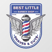 カスタマイズクラシック理容師ショップポール伝統的 ウィンドウサイン (シート)