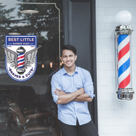 カスタマイズクラシック理容師ショップポール伝統的 ウィンドウサイン