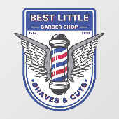 カスタマイズクラシック理容師ショップポール伝統的 ウィンドウサイン (シート)