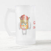 カスタマイズクリスマスのくるみ割り王 フロストグラスビールジョッキ (左)